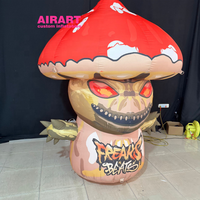 Champignon monstre zombie gonflable d'Halloween, champignon monstre gonflable d'Halloween pour décoration