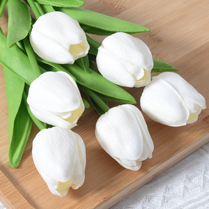Af15202 Nhà Máy Bán Buôn Faux Latex Tulip Hoa Lụa Nhân Tạo Hoa Nhân Tạo Trong Số Lượng Lớn Bất Cảm Ứng Tulip Cho Trang Trí Nội Thất - Product Image 4