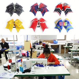 ขายส่งจากโรงงานโดยตรง อุปกรณ์เสริมผมเชียร์ลีดเดอร์ สีพื้น น้ำหนักเบา ทนทาน ที่คาดผม โบว์ผูกผม สำหรับงานเต้นรำในโรงเรียน - Product Image 2