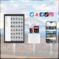 3'ü 1 Arada Çoklu Bağlantı Noktalı Adaptör Hub, SD/TF Kart Okuyucu ve USB OTG Bağlantı Noktası ile Dizüstü Bilgisayar ve Cep Telefonu için, Tak ve Çalıştır Özellikli