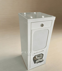 Nouvelle machine distributrice portable 2026 à fente unique pour cartes et tatouages |   Paiement par jeton/pièce de monnaie |    Distributeur commercial blanc - Product Image 2