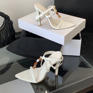 Nouvelles sandales d'été de luxe 2025 pour femme, élégantes, à talon aiguille de 11,5 cm et bout pointu, avec bride étroite - Product Image 3
