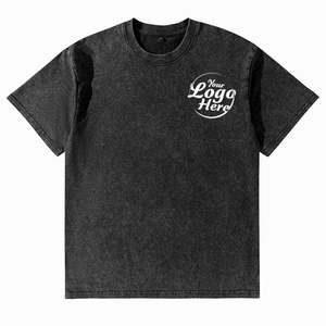 Camiseta de Algodón Grueso de 230g al Mejor Precio, Estilo Vintage Lavado, Camiseta Casual de Manga Corta para Hombre - Product Image 5