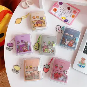 Cute Transparent Mini Loose-leaf Notebook Creative Portable Pocket Hand Book 3 Ring Binder School Supplies Stationery A7