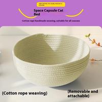 Nouveau Lit pour chat en forme de tournesol, avec grande capsule spatiale, poteau en corde de chanvre résistant aux griffures, stable et facile à nettoyer, pour animaux de compagnie
