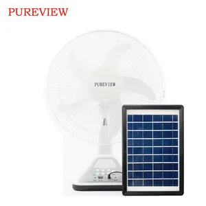 16 inch 5-blade solar electric fan wall mounted smart remote control powered rechargeable table fan