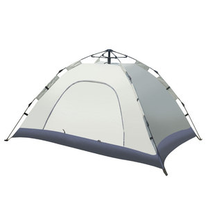 เต็นท์ป๊อปอัพอัตโนมัติ สำหรับ 2 คน สำหรับตั้งแคมป์กลางแจ้ง กันน้ำ ติดตั้งง่าย ประตูเดียว หน้าต่างเดียว สีขาวงาช้าง - Product Image 5