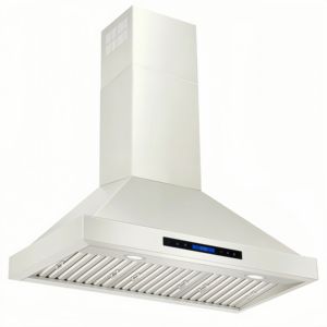 Campana Extractora Eléctrica de Pared de 36 Pulgadas y 900 CFM, Ultra Silenciosa, con Control Remoto, 3 Velocidades, Luces LED, Filtro Deflector, Blanca, Acero Inoxidable - Product Image 1