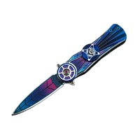 Lame en acier inoxydable multifonction haute dureté Fidget Spinner EDC couteau pliable pour la survie en camping en plein air