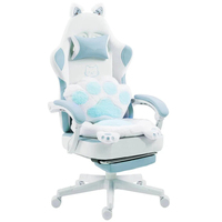 Chaise de jeu ergonomique rose populaire avec oreilles de chat, au design innovant, ludique et mignonne.