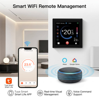 Termostat Pemanas Lantai Pintar WiFi Tuya Layar Sentuh 3A Pengontrol Suhu dengan Alexa Google Home untuk Hotel Villa