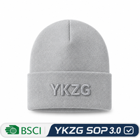 Op maat gemaakte logo patch beanie muts winter gebreide muts luxe wintermutsen zwarte boordmuts geribbelde warme muts groothandel