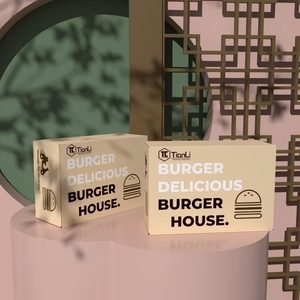 Caja de Cartón para Alimentos de Entrega Rápida, Caja para Hamburguesas con Flexografía para Restaurante, Bento Fries - Product Image 4