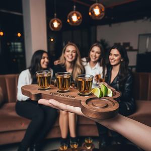 Plateau à shots de <span class=keywords><strong>tequila</strong></span> en bois artisanal, amusant et personnalisé, avec gravure de pénis, idéal pour les enterrements de vie de garçon - Product Image 5