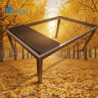 Pergola murale en aluminium écologique et durable Sweet Home, toit rétractable motorisé à lames orientables, imperméable, pour extérieur