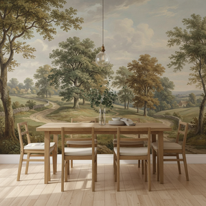 Papel Tapiz Impermeable con Diseño de Camino Boscoso, Árboles y Paisaje, Decoración de Pared para el Hogar, Mural de Paisaje Campestre Vintage - Product Image 2