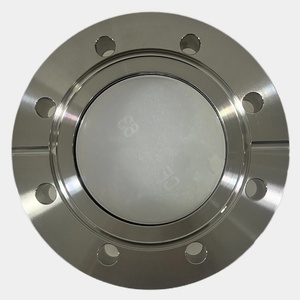 Ventana de Cuarzo CF63 de Acero Inoxidable con Vidrio de Borosilicato y Cabeza Redonda para Conexión de Vacío y Soldadura - Product Image 1