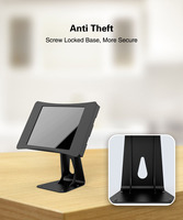 Support de point de vente en métal pour tablettes Android 360 °   Rotation 180° °   Inclinaison, capacité de charge de 20 lb, compatible VESA