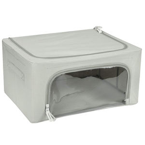 Asas <span class=keywords><strong>de</strong></span> transporte <span class=keywords><strong>de</strong></span> ventana transparente grande, organizador <span class=keywords><strong>de</strong></span> bolsas <span class=keywords><strong>de</strong></span> almacenamiento plegables para <span class=keywords><strong>ropa</strong></span>, mantas, armario y dormitorios - Product Image 4