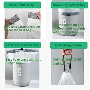 Custom Compostable Recycled Eco Friendly Liners Bin Pe <strong>on</strong> <strong>Roll</strong> 13 Gallon White Plastic <strong>Garbage</strong> Drawstring Trash <strong>Garbage</strong> <strong>Bag</strong> - Product Image 3