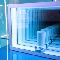 GFace Premium-Qualität 3D Deep Tunnel Infinity Spiegel Aluminium/Acryl LED-Beschilderung Maßgefertigtes Geschäftsschild für Auto Friseursalon