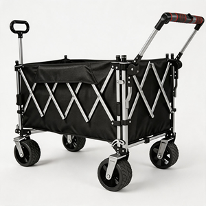 Direct Factory 150kg Capacity Gathering Style <b>Camping</b> Wagon All-Terrain Collapsible Utility Cart 40HQ FCL Fulfillment MOQ 500 - Product Image 2