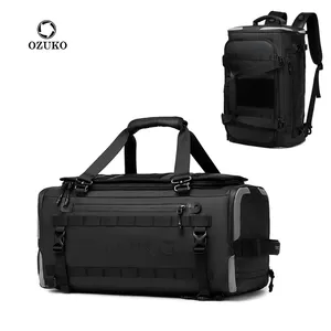 OZUKO 9641 45L Diseñador de moda Weekender Duffel Bag Equipaje de viaje de negocios para hombres Bolsa de deporte de senderismo al aire libre