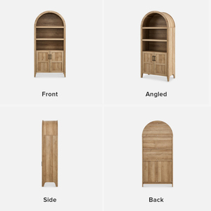 NEW Trends Arched Design Farmhouse Storage <strong>Bookcase</strong> with Living Room <strong>Decor</strong> - Product Image 3