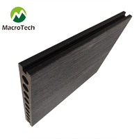 Planches de terrasse en WPC de haute qualité, imperméables, à l'aspect bois de charbon de bois, pour terrasses extérieures - Planche composite extérieure