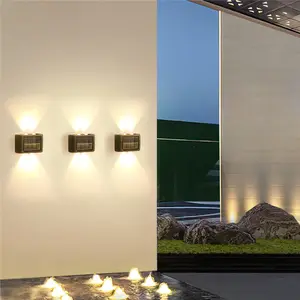 Luminária led de parede inteligente, para áreas externas, montada, para jardim, decorativa, pendurada, à prova d' água, lâmpada de parede