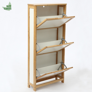 <span class=keywords><strong>Meuble</strong></span> à chaussures moderne à 3 niveaux en bambou et MDF, étagère à chaussures autoportante, organisateur de rangement <span class=keywords><strong>pour</strong></span> l'<span class=keywords><strong>entrée</strong></span>, le couloir et les petits espaces, meubles de maison - Product Image 3