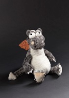 Jouet en peluche dragon mignon - Peluche douce et moelleuse en forme de dragon gris pour enfants, cadeau, décoration de la maison
