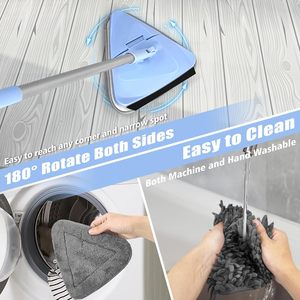 2025 <strong>Wall</strong> <strong>Mop</strong> Cleaner with 80 Inches Long Handle, 180&deg; Folding Ceiling Cleaning Tool with Squeegee for Washing Painted <strong>Walls</strong> - Product Image 3