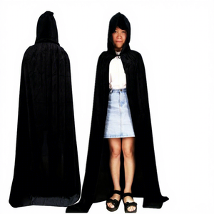 Disfraz de Vampiro o Grim Reaper para Halloween, Capa de Bruja de Terciopelo Sintético para Adultos - Product Image 6