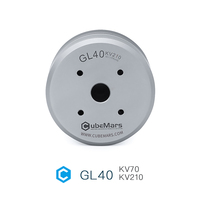 Motor sin escobillas GL40 KV70 CubeMars para gimbal: Eje hueco de 8 mm, resistente al agua IP45, bajo efecto cogging para drones, LiDAR y estabilizadores de cámara