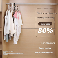 Porte-vêtements mural pliable Wonder Closet Mini Magic Hangers en plastique pour gagner de la place dans la garde-robe