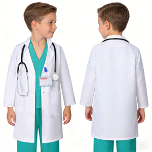 Disfraz <span class=keywords><strong>de</strong></span> Médico para Niños, Traje <span class=keywords><strong>de</strong></span> Cosplay <span class=keywords><strong>de</strong></span> Halloween con Estetoscopio <span class=keywords><strong>de</strong></span> Juguete, Uniforme <span class=keywords><strong>de</strong></span> Doctor para Niños - Product Image 1