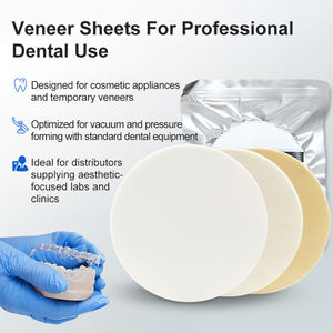 แผ่นฟอร์มสุญญากาศสำหรับทำวีเนียร์ Smile Find Multipurpose Oral Hygiene 510k Ce Snap Veneer 0M1 A2 Shade Dental Vacuum Forming Sheets for Veneers A1 White - Product Image 2