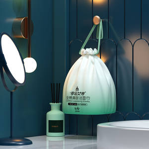 Serviette nettoyante en coton Happy Goddess, rouleau standard, trois couches, 20x20cm, pour les soins du visage et le démaquillage - Product Image 3