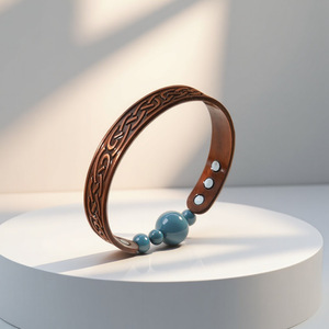 Antique Red Copper Magnetic <b>Bracelet</b> For Joint Pain Relief Men Women Fashion Jewelry Zinc Alloy Plated Support <b>Bracelets</b> - Product Image 3