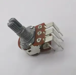 Factory direct sale 20k volume control potentiometer rotary dual ohm With switch rotary potentiometer manufacturer