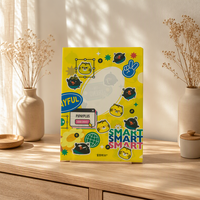 Dossiers en plastique en forme de L A4/A5 avec impression de logo personnalisé, création sur mesure, motif texte, page unique, pour documents de bureau. Dossiers à clipser