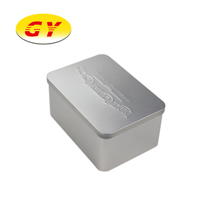 High Quality Silver Embossing Cookies Packaging Tin Box tin box packaging