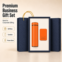 Ensemble Cadeau Publicitaire Personnalisé avec Logo pour Entreprise : Gourde et Batterie Externe pour Événements et Salons Professionnels