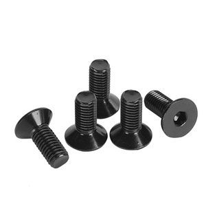 Üretici 304 yassı paslanmaz çelik kafa altıgen soket vida M2 M2.5 M3 M4 M5 havşa vida siyah renk metrik - Product Image 3