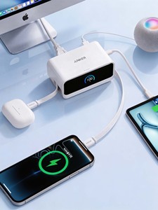 Estación de Carga de Escritorio Anker 6 en 1, 100W GaN, Regleta de Alimentación Multipuerto con Cable USB-C Retráctil y Pantalla Digital - Product Image 6
