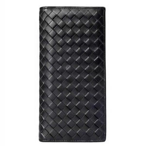 Laualsten Men's Woven Genuine Leather <b>Wallet</b> Top Grain Cowhide Horizontal Card <b>Holder</b> Everyday Use - Product Image 3