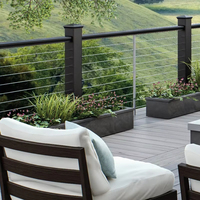 Système de garde-corps à câbles pour mezzanine sur mesure avec rail supérieur pour balcon intérieur de maison moderne, quincaillerie de main courante