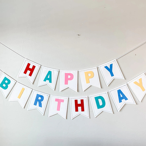 Decorazione per Feste <span class=keywords><strong>di</strong></span> Compleanno, Ghirlanda <span class=keywords><strong>di</strong></span> Lettere Arcobaleno, Striscione Colorato 'Buon Compleanno' in Carta - Product Image 4