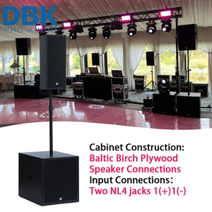 DJ Hiển Thị Trong Nhà Ngoài Trời Kép 8 Inch Loa + 18 Inch Loa Siêu Trầm Hoạt Động Dòng Vừa Mảng Cột Loa 18 Inch Powered Loa Siêu Trầm - Product Image 6